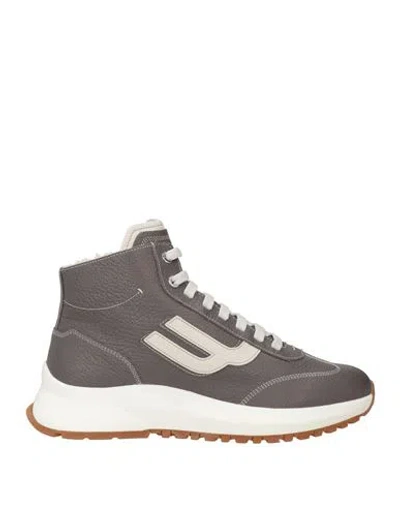 BALLY BALLY MAN SNEAKERS GREY SIZE 8 LEATHER