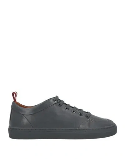 Bally Man Sneakers Lead Size 7.5 Leather In Gray