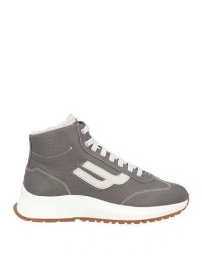 Bally Man Sneakers Lead Size 9 Leather In Grey