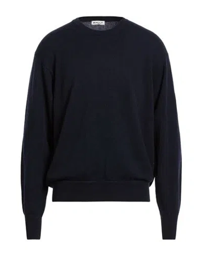 Bally Man Sweater Navy Size 42 Cashmere In Blue