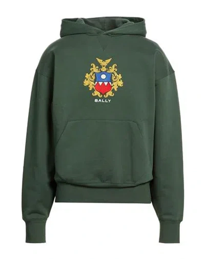 Bally Man Sweatshirt Green Size 42 Organic Cotton