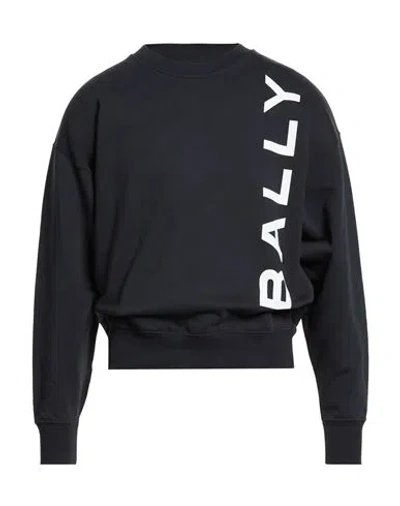 Bally Man Sweatshirt Midnight Blue Size 36 Organic Cotton