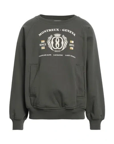 Bally Man Sweatshirt Military Green Size 44 Cotton