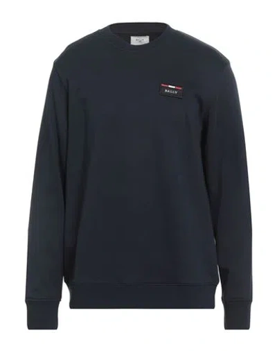 Bally Man Sweatshirt Navy Size 44 Cotton, Nylon, Elastane In Black
