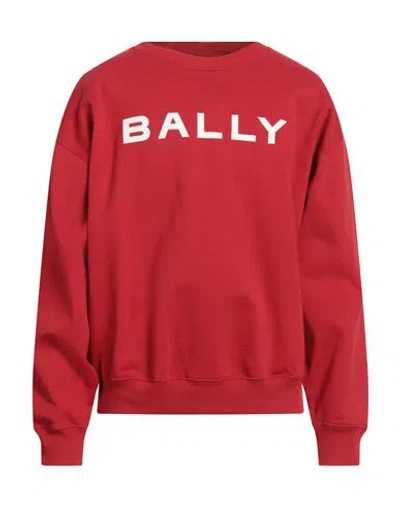 Bally Man Sweatshirt Red Size 40 Organic Cotton, Elastane