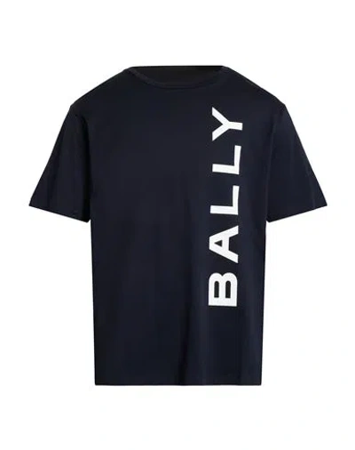 Bally Man T-shirt Midnight Blue Size 42 Organic Cotton