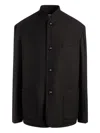 Bally Mandarin-collar Button Jacket In Black