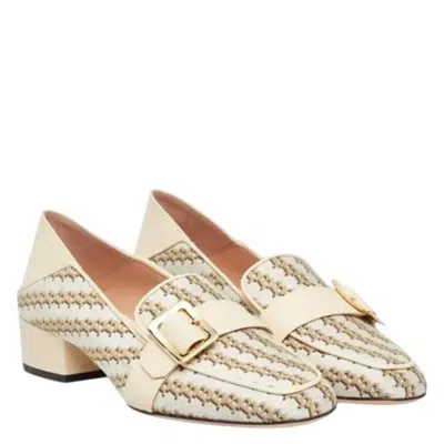 Bally Marcella Janelle Buckle Pumps In White