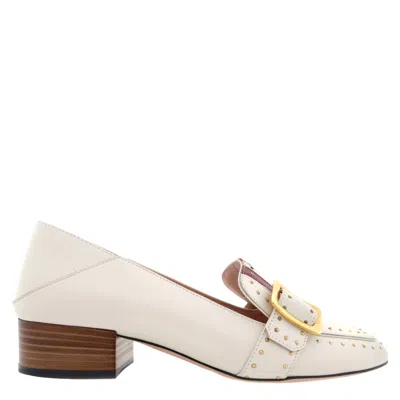 Bally Marcella Janelle Studded Leather Pumps In Neutral