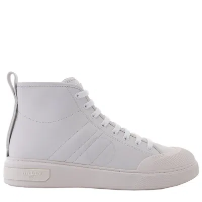 Bally Maren White Leather High-top Sneakers