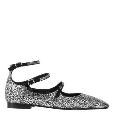 Bally Marilou Crystal-embellished Flat Pumps In Black