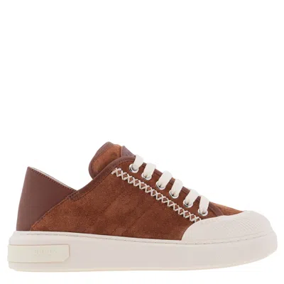 Bally Marily Calf Suede Sneakers, Brand Size 35 ( Us Size 4.5 ) In Brown