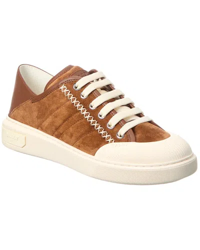Bally Marily Suede & Leather Sneaker In Brown