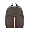 Bally Code Stripe-detail Backpack In Brown