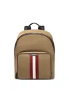 Bally Mavrick Striped-panel Backpack In Neutrals