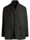 Bally Mélange-effect Blazer In Grey