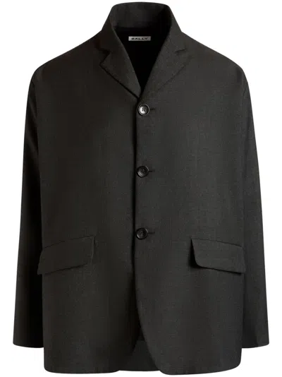Bally Mélange-effect Blazer In Grey