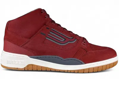 Pre-owned Bally Men's  King High Top Sneaker Sneakers In Burgundy/grey/gum