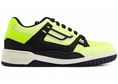 Pre-owned Bally Men's  Kuba Sneaker Neon Sneakers In Yellow/black In Multi
