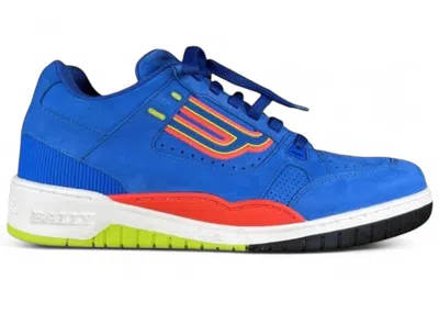 Pre-owned Bally Men's  Kuba Sneaker Sneakers In Royal Blue/orange/neon Yellow