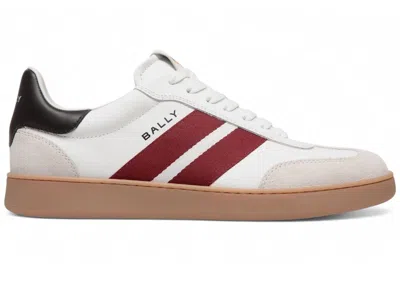 Pre-owned Bally Men's  Retro Crest Sneaker Gum Sneakers In White/red/black In Multi