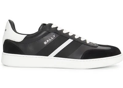 Pre-owned Bally Men's  Retro Crest Sneaker Sneakers In Black/white In Multi