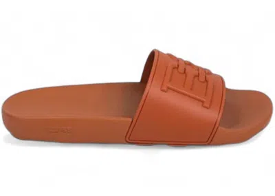 Pre-owned Bally Men's  Scotty Rubber Sandal Mandarin Sneakers In Orange