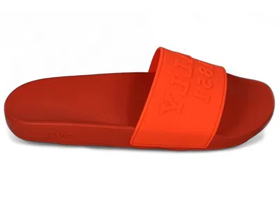 Pre-owned Bally Men's  Slaim Rubber Sandal Arancio Sneakers In Orange