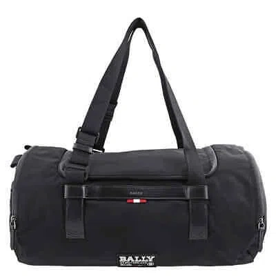 Pre-owned Bally Men's Black Fabric Logo Duffle Bag 600216 24382 F010