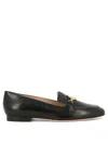 Bally Embellished Leather Loafers For Women In Black