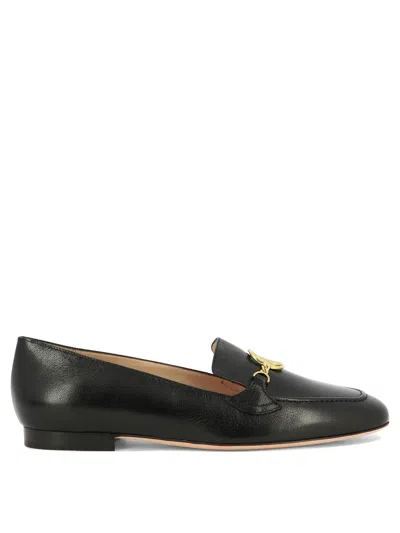 Bally Embellished Leather Loafers For Women In Black