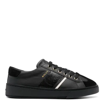 Bally Men's Black Roller P Low-top Leather Sneakers