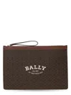 Bally Men's Bollis Logo Large Clutch Bag In Brown