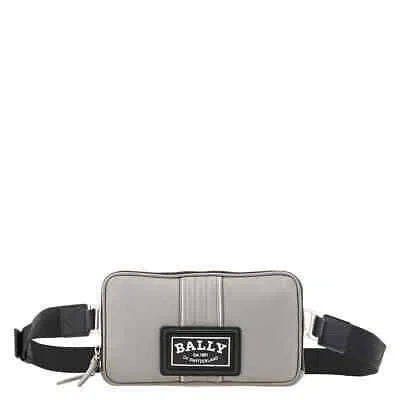 Pre-owned Bally Men's Breeze Antoo Logo Leather Belt Bag 6301793 In Multisasso/black