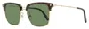 Bally Men's Browline Sunglasses By0090d 52n Gold/havana 55mm In Multi