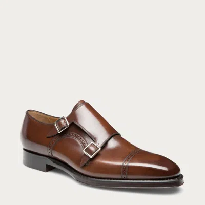 Bally Men's Brown Scardino Leather Monk Shoe