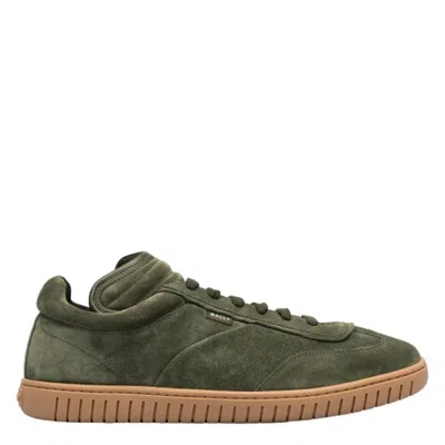 Bally Player Sneakers In Green And Amber Leather In Squad/ambra