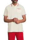 Bally Men's Contrast-tipped Cotton Polo Shirt In White