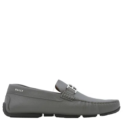 Bally Men's Dark Mineral Parsal Leather Drivers In Gray