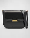 Bally Men's Deco Brushed Leather Crossbody Bag In Blackoro