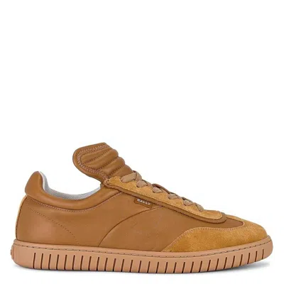 Bally Men's Deserto Calf Suede Parrel Sneakers In Beige