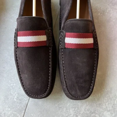 Pre-owned Bally Men's Drivers Loafers Shoes Us 9 D Waltec In Brown