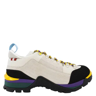 Bally Men's Dusty White Hike 2 Synthetic Fabric Sneakers In Multi