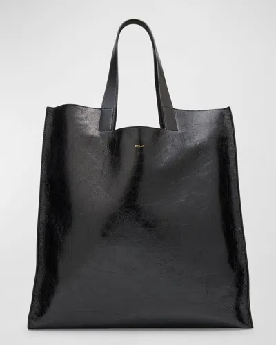 Bally Men's Easy Calf Leather Tote Bag In Blackoro