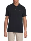 Bally Men's Embroidered Logo Cotton Polo Shirt In Blue