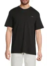 Bally Men's Embroidered Logo Cotton T-shirt In Black