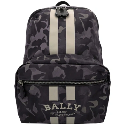 Bally Men's Explore Fixie Nylon Backpack In Multi Black/ruthenium