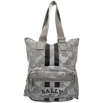 Bally Men's Fallie Nylon Tote In Light Gray In Multisasso/pall