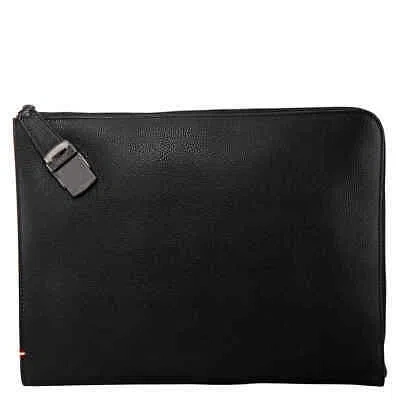 Pre-owned Bally Men's Galbo Black Leather Clutch 6228774