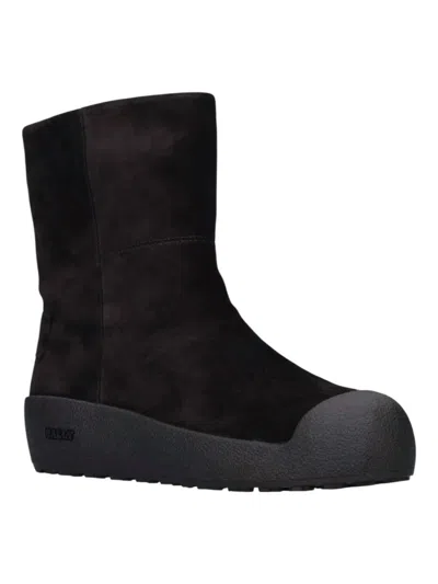 Bally Gstaad 6302942 Men's Black Suede Leather Shirling Lined Boots